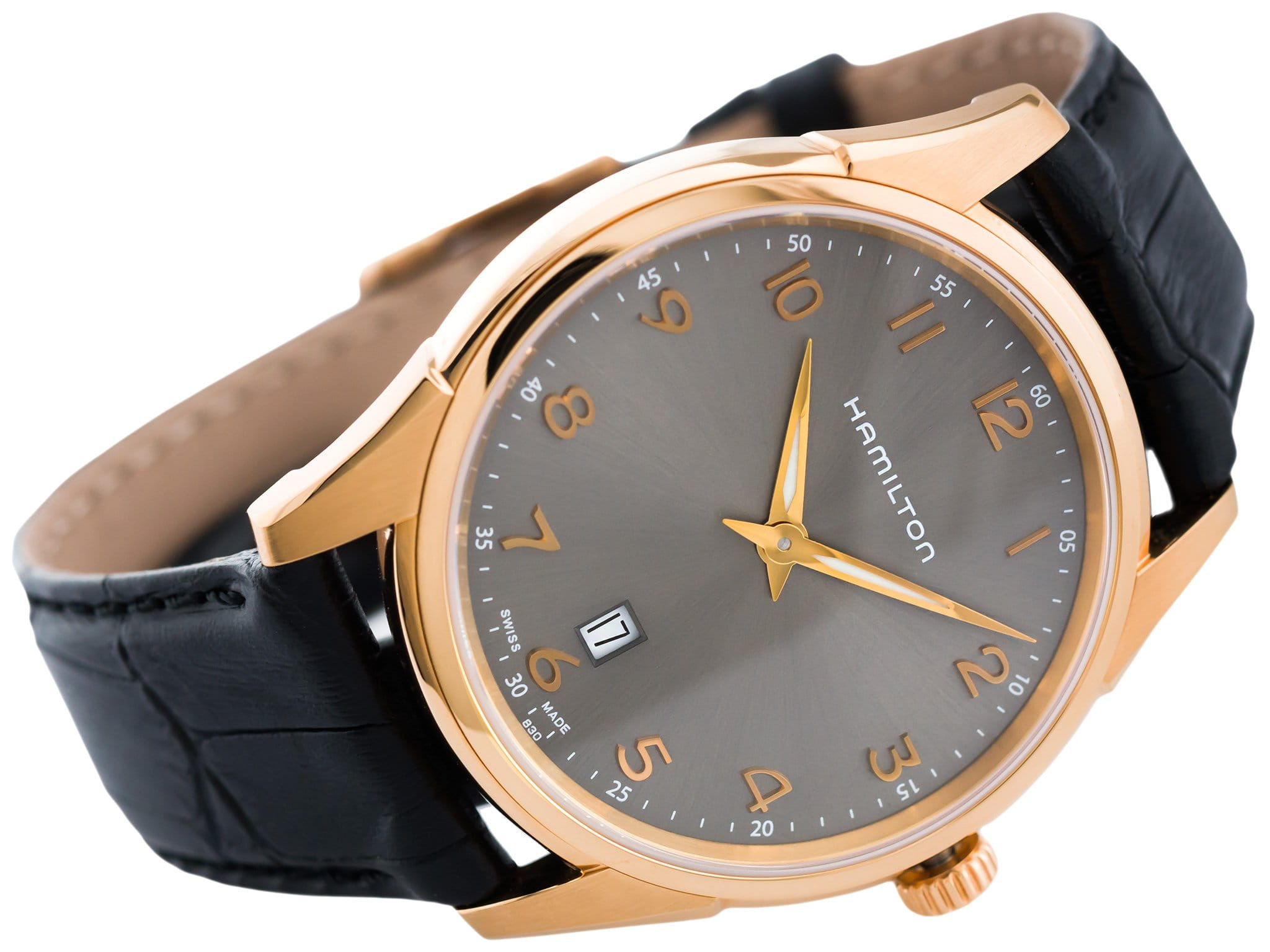 Hamilton Hamilton Jazzmaster Thinline Quartz H38541783 , наручные мужские часы фото под углом