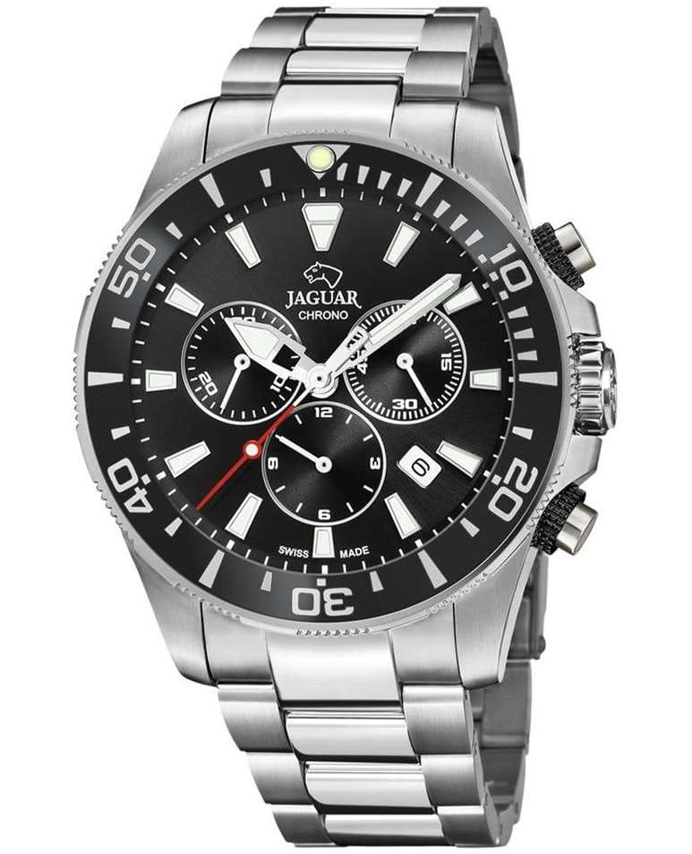 Jaguar Jaguar Executive Diver Chrono J861/3  J861/3 кварцевые мужские часы синий циферблат, браслет нержавеющая сталь — вид спереди
