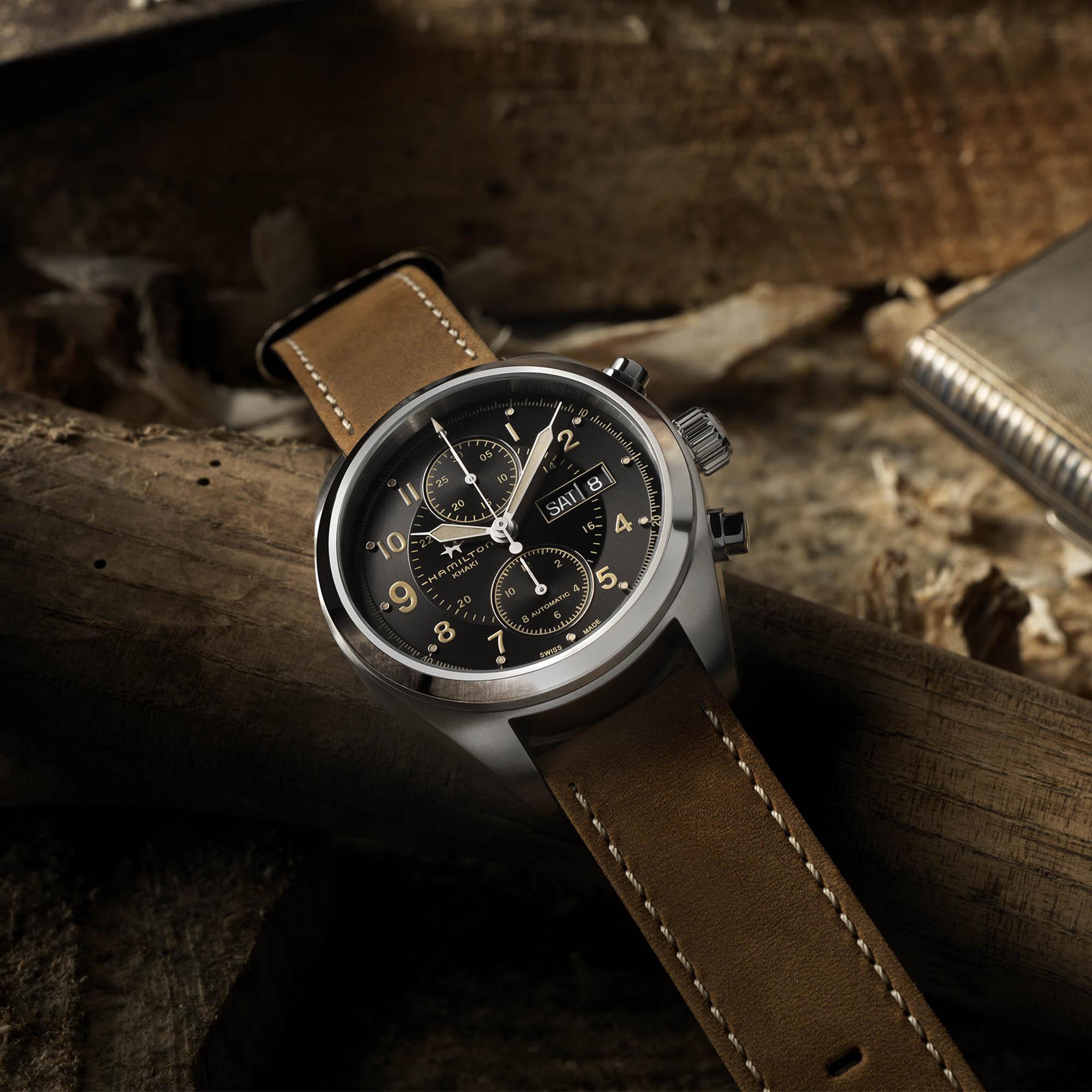 Hamilton H71616535 мужские часы застежка крупным планом