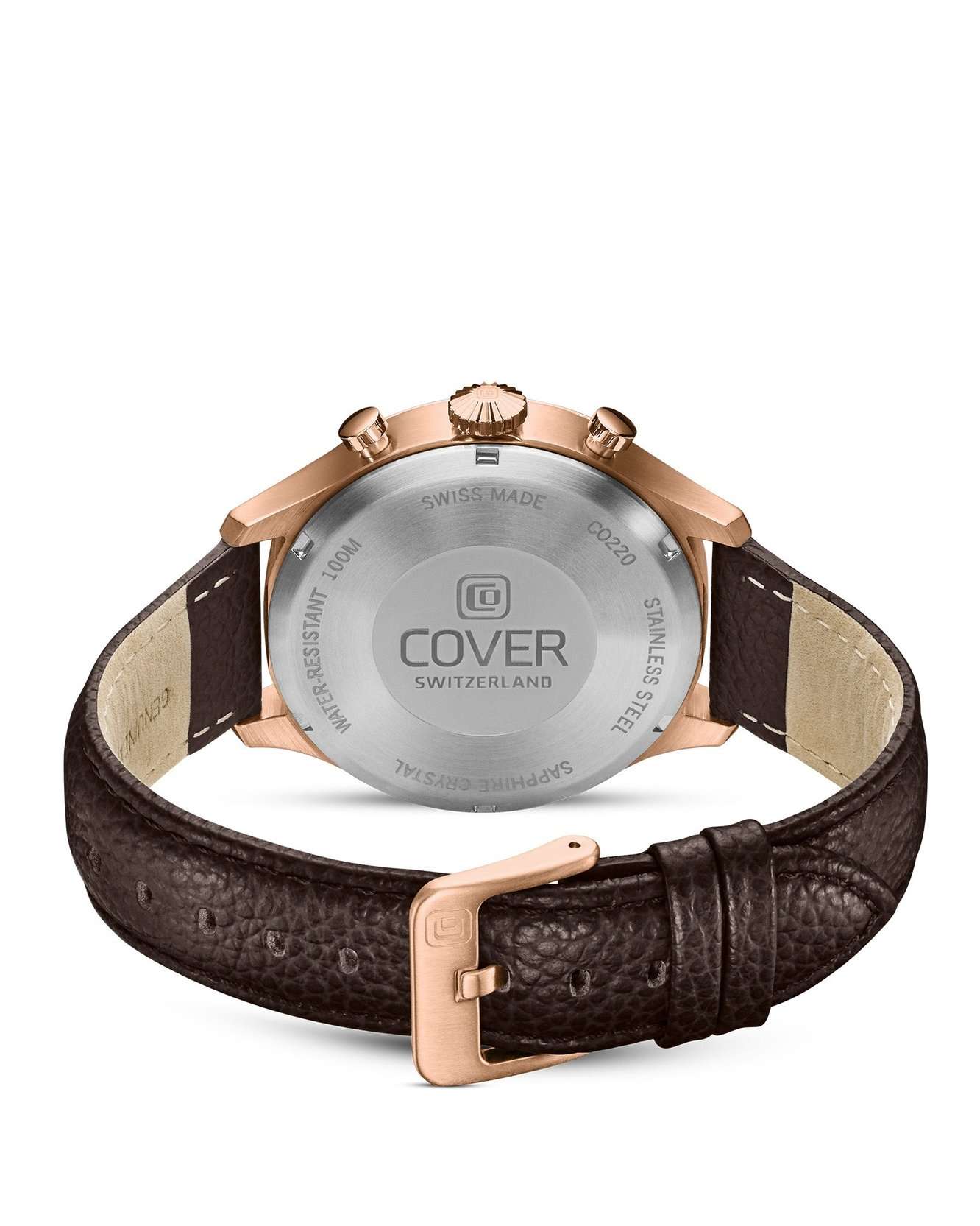 Cover Cover Chapman Chrono II CO220.09,  швейцария мужские часы на браслете кожаный боковой вид