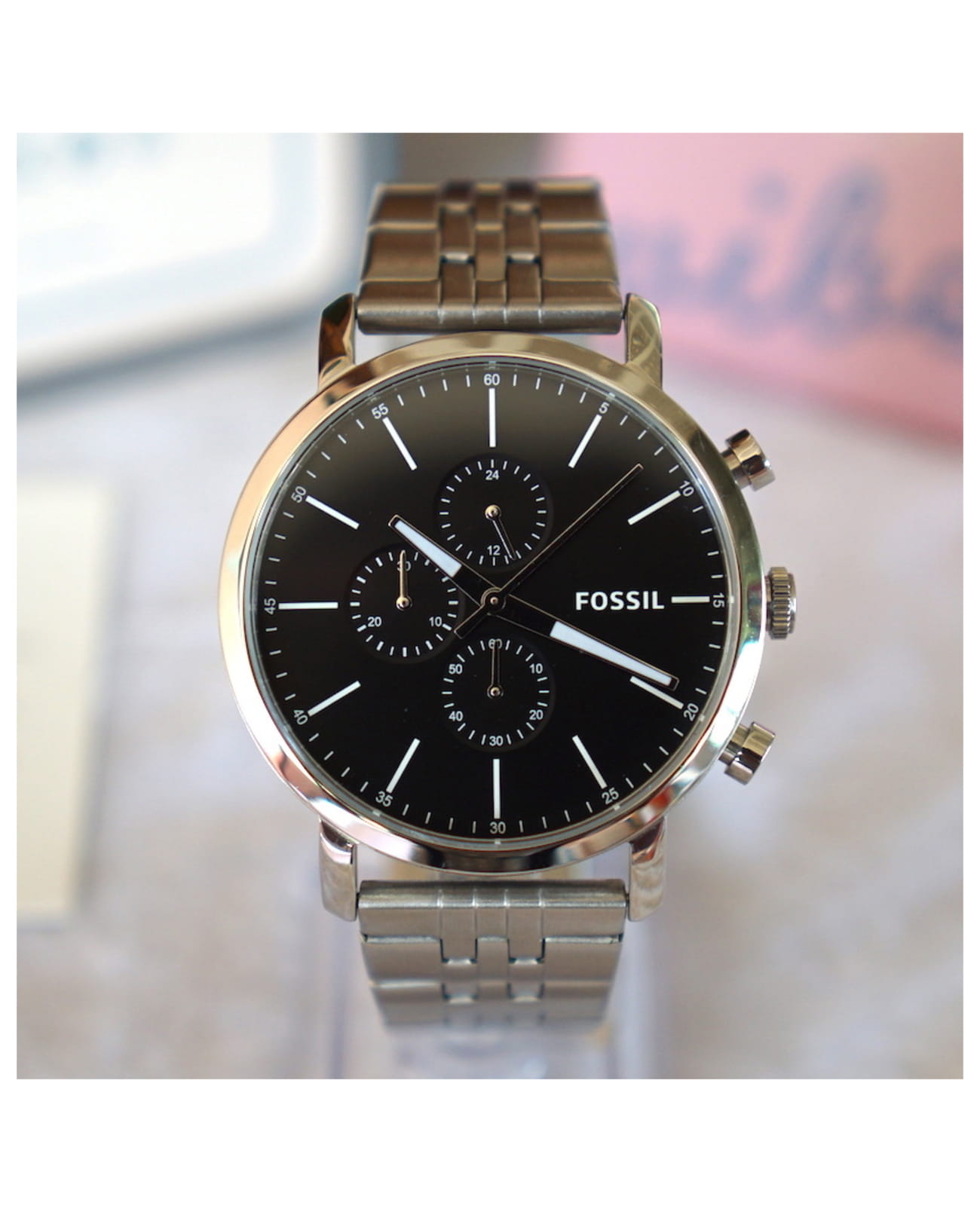 Fossil Fossil FB-01  BQ2328IE,  сша мужские часы на браслете нержавеющая сталь боковой вид