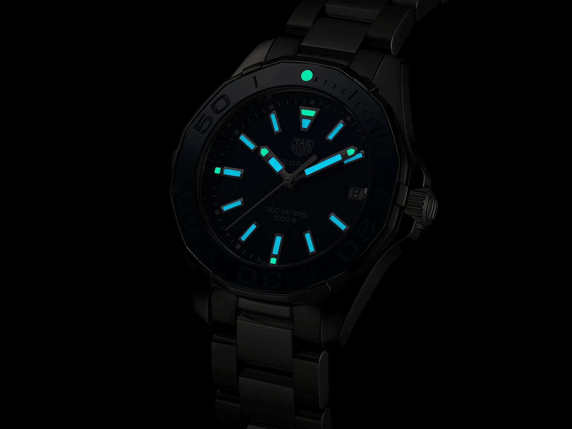 TAG Heuer TAG Heuer Aquaracer WAY131S.BA0748, aquaracer швейцария женские часы на браслете нержавеющая сталь боковой вид