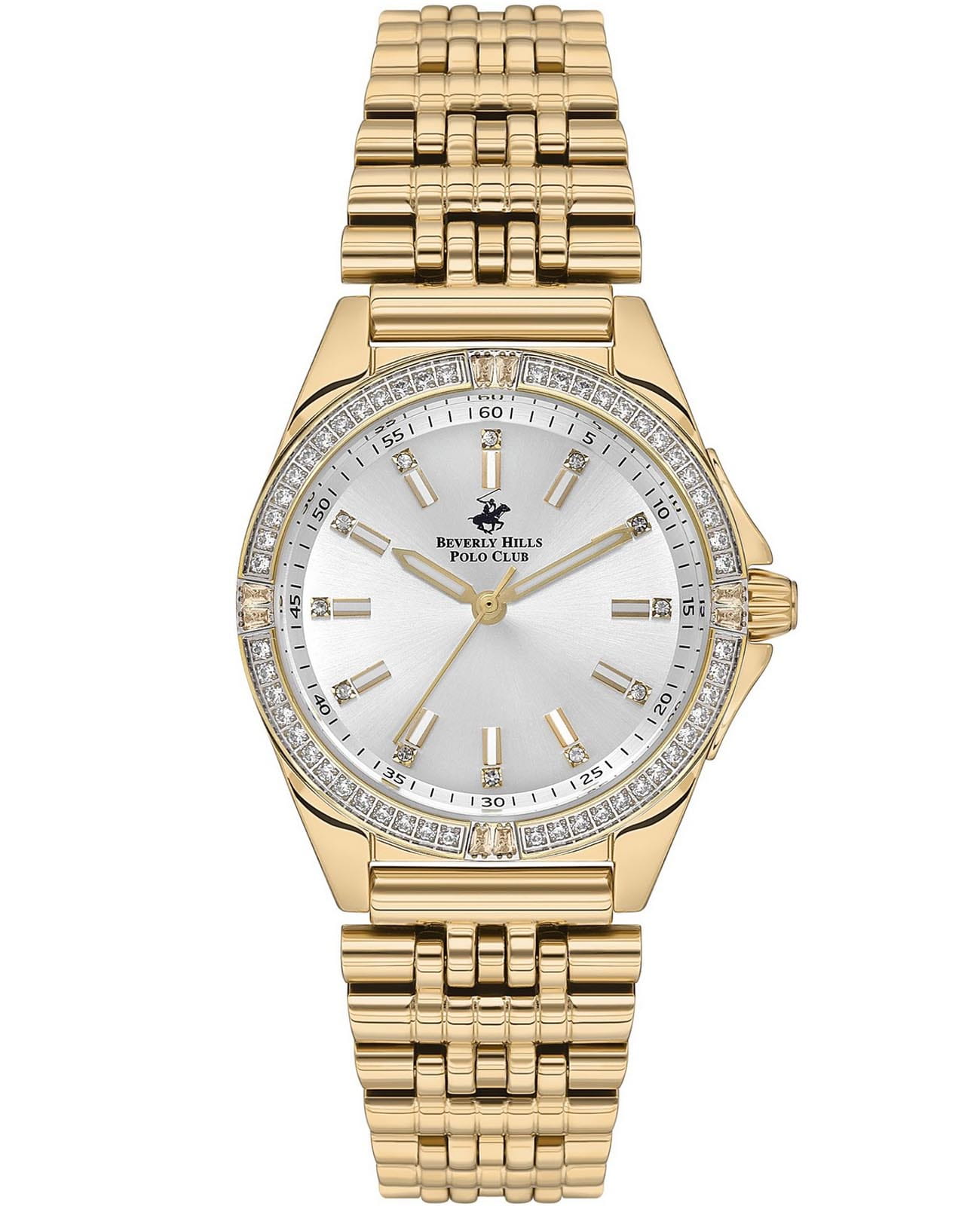 Beverly Hills Polo Club Beverly Hills Polo Club BP3587C.120  BP3587C.120 кварцевые женские часы серебристый циферблат, браслет нержавеющая сталь с ip-покрытием — вид спереди