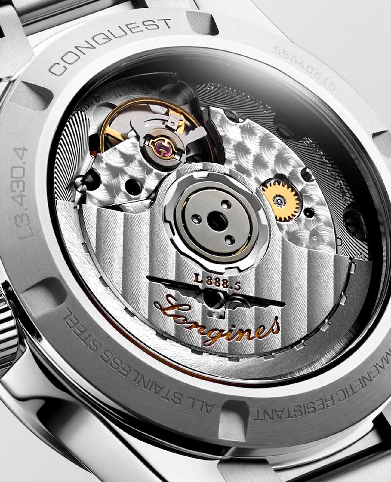 Longines Longines Conquest L3.430.4.72.6 механические женские часы часы крупный план серебристый циферблата