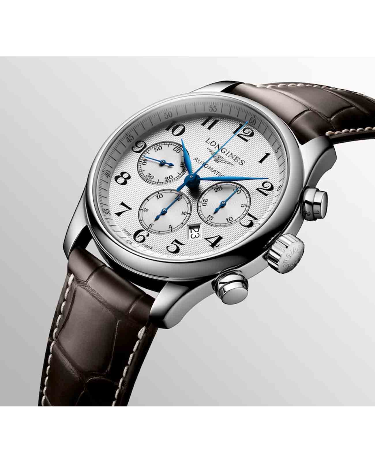 Longines Longines Master Collection L2.859.4.78.3 мужские часы белый циферблат на запястье