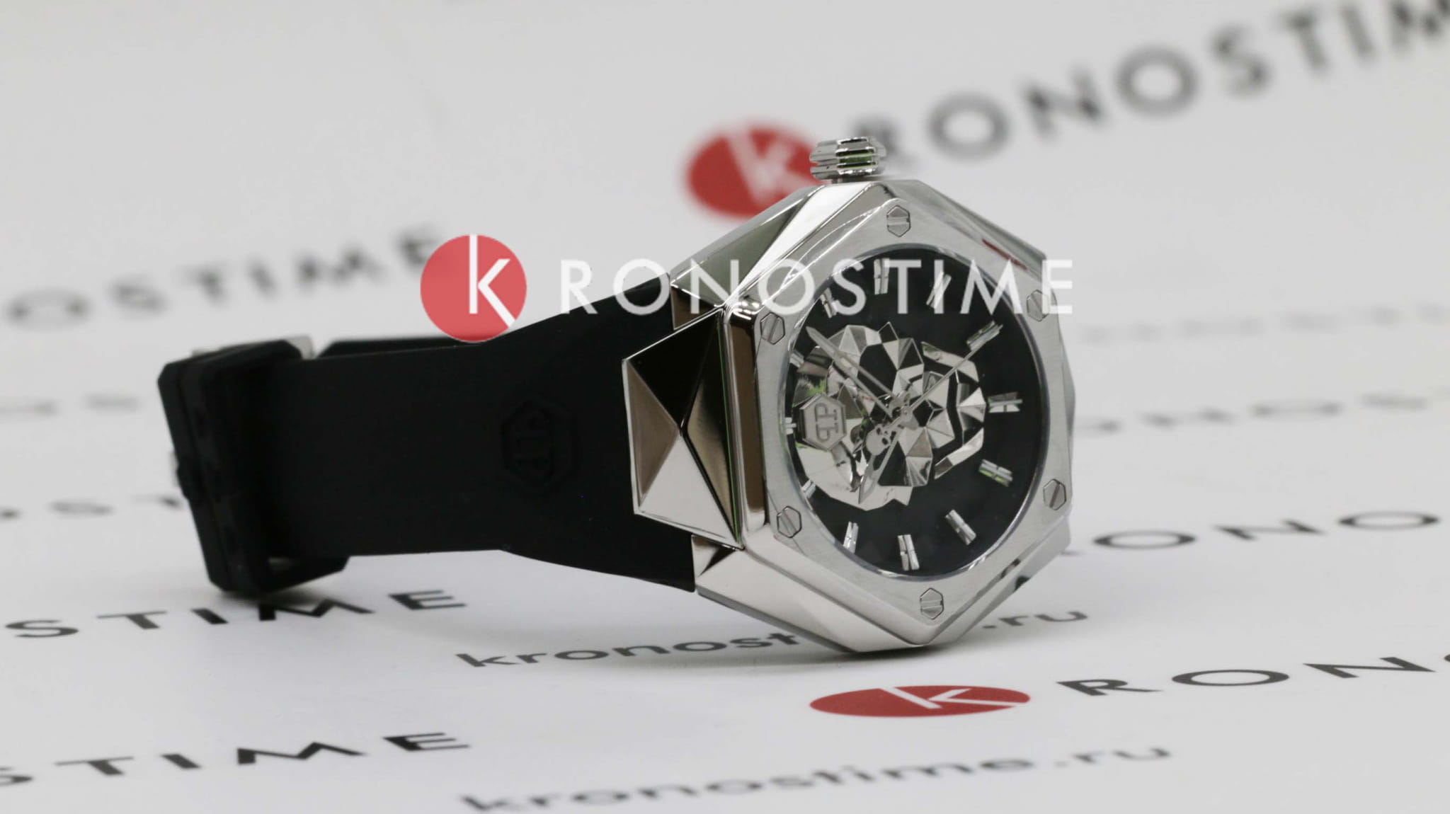Philipp Plein Philipp Plein The Skull PWPWA0124, the skull германия женские часы на браслете силикон боковой вид