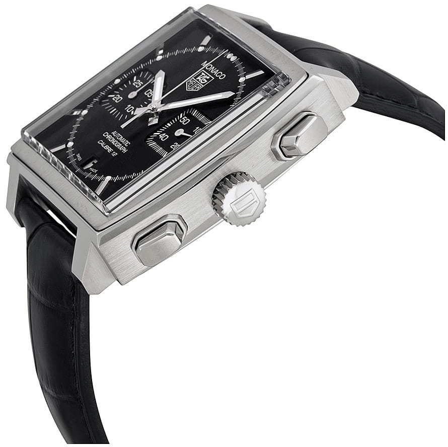 TAG Heuer TAG Heuer Monaco CAW2110.FC6177, monaco швейцария мужские часы на браслете кожаный боковой вид