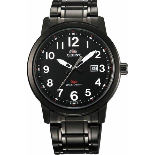 Orient Orient UNF1001B (FUNF1001B)  FUNF1001B  мужские часы черный циферблат, браслет  — вид спереди