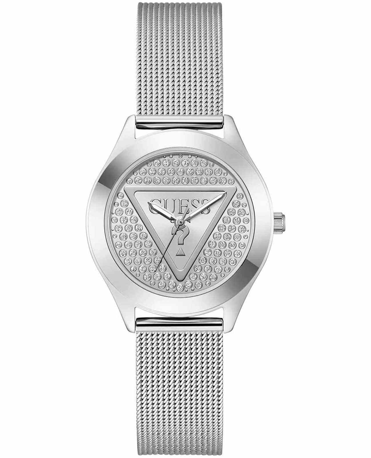 Guess Guess Trend Glitz GW0835L1  GW0835L1 кварцевые женские часы серебристый циферблат, браслет нержавеющая сталь — вид спереди