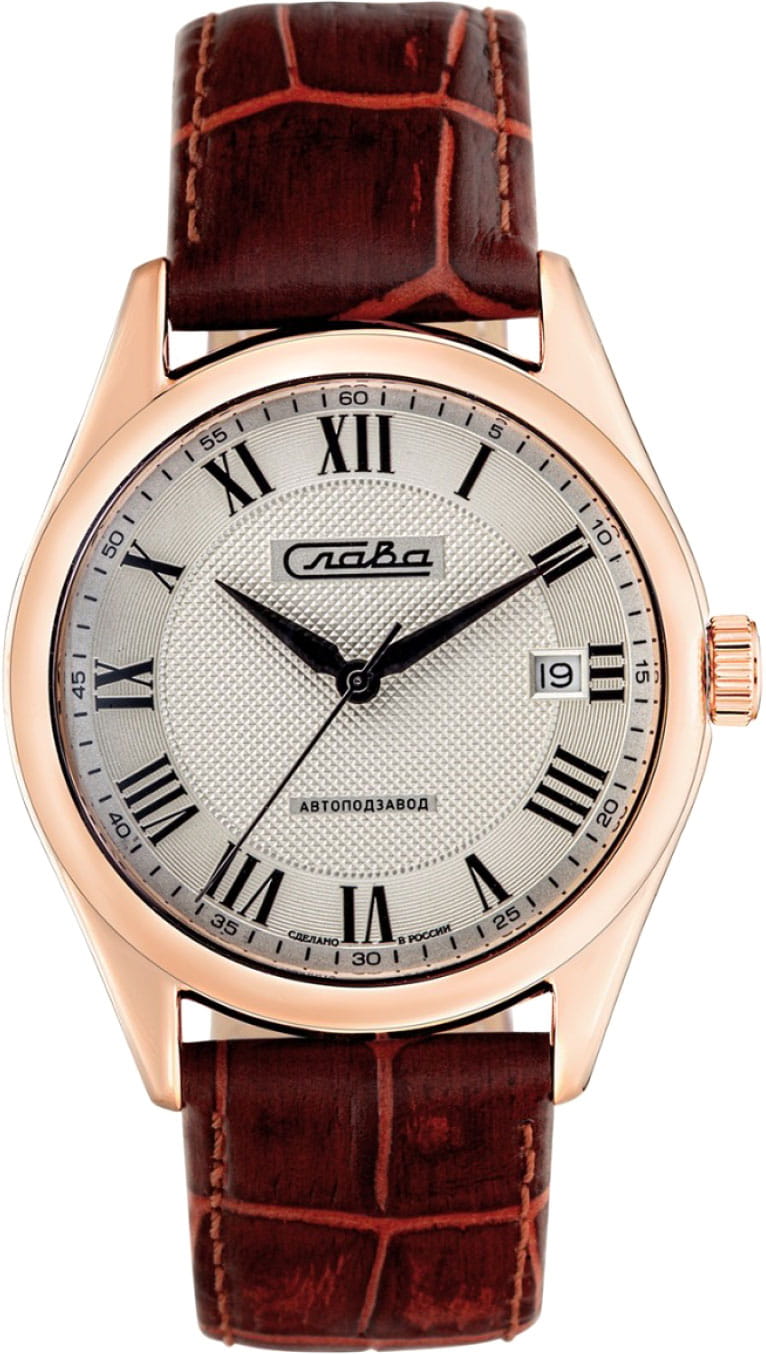 Слава Слава ПРЕМЬЕР 1493296/300-8215 механические мужские часы часы крупный план белый циферблата