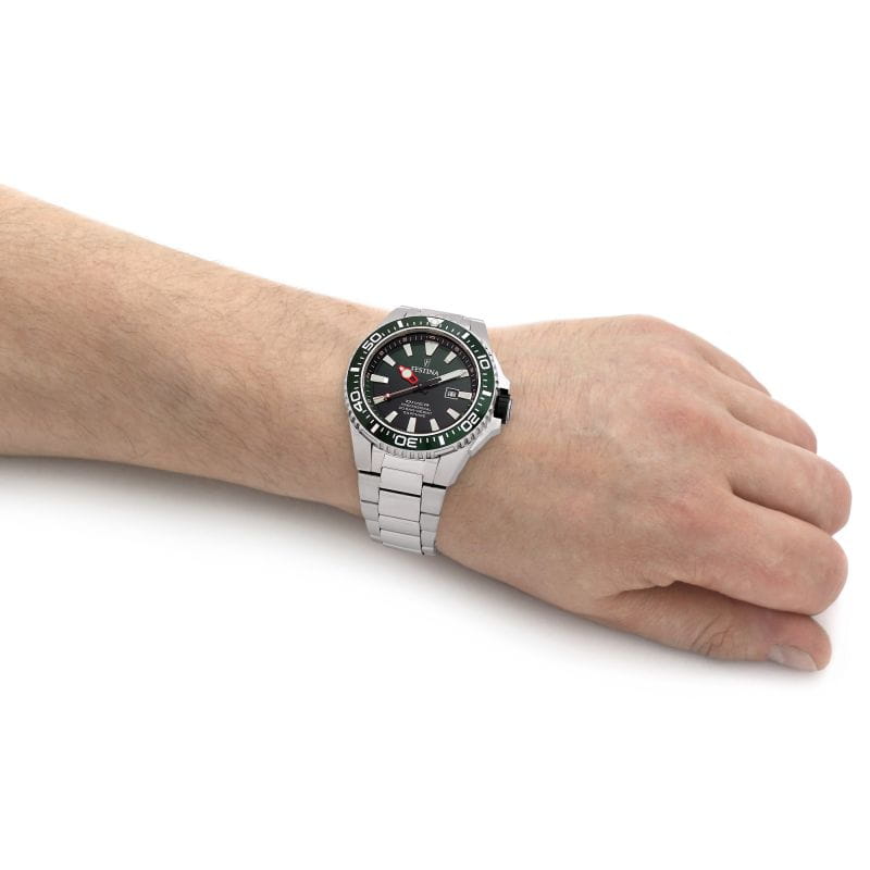 Festina Festina The Originals F20663/2 мужские часы зеленый циферблат на запястье