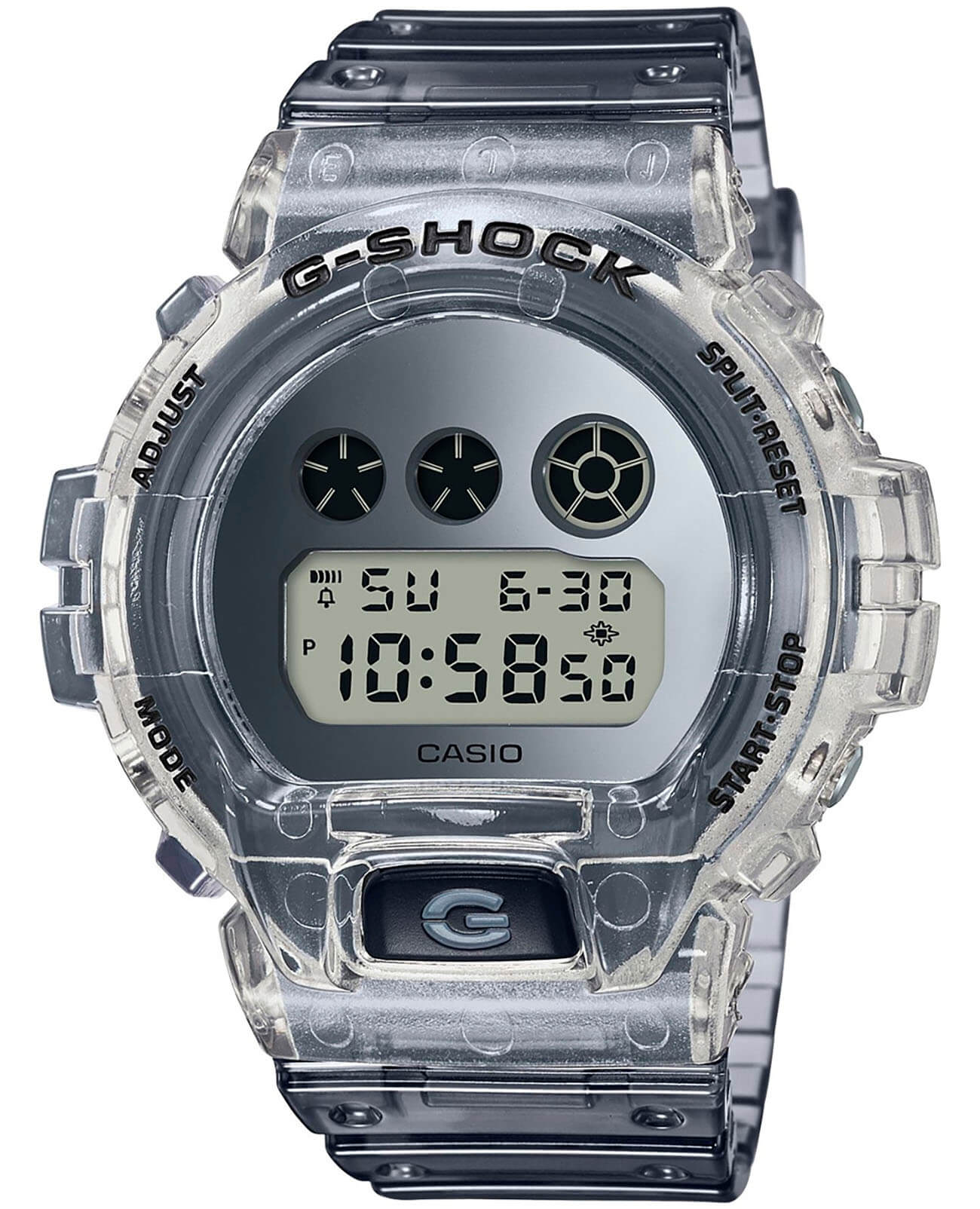 Casio Casio G-Shock DW-6900SK-1DR (DW-6900SK-1ER) лимитированной серии DW-6900SK-1ER электронные мужские часы серый циферблат, браслет пластик — вид спереди