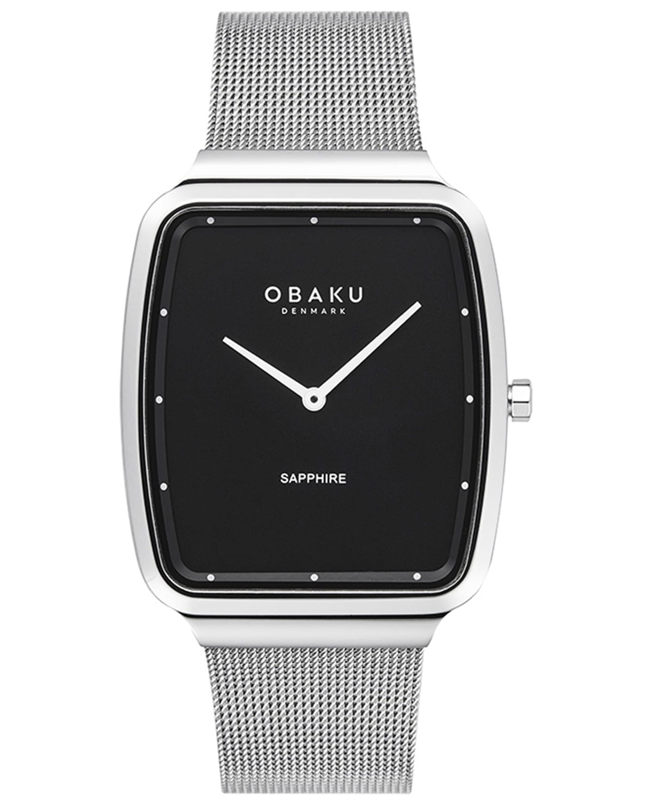 Obaku Obaku Ultra Slim V267GXCBMC  V267GXCBMC кварцевые мужские часы черный циферблат, браслет нержавеющая сталь — вид спереди