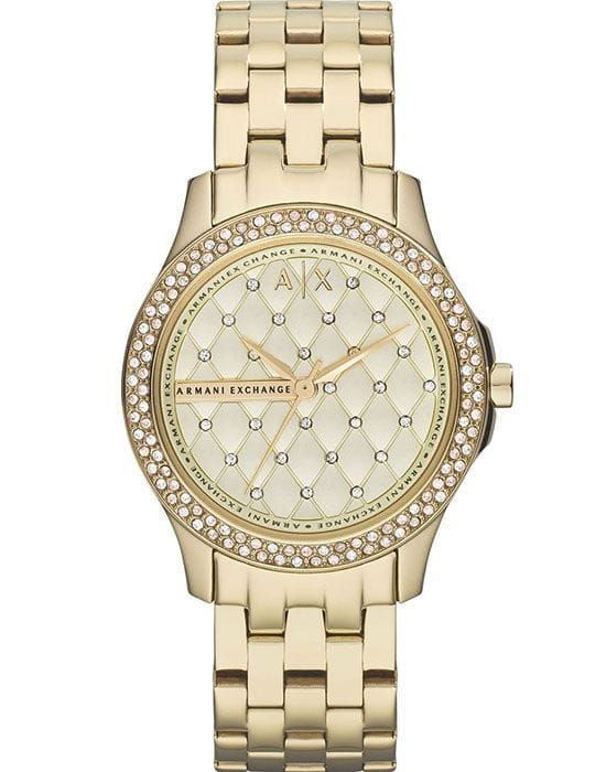 Armani Exchange Armani Exchange Drexler  AX5216  AX5216 кварцевые женские часы шампань циферблат, браслет сталь с ip покрытием — вид спереди