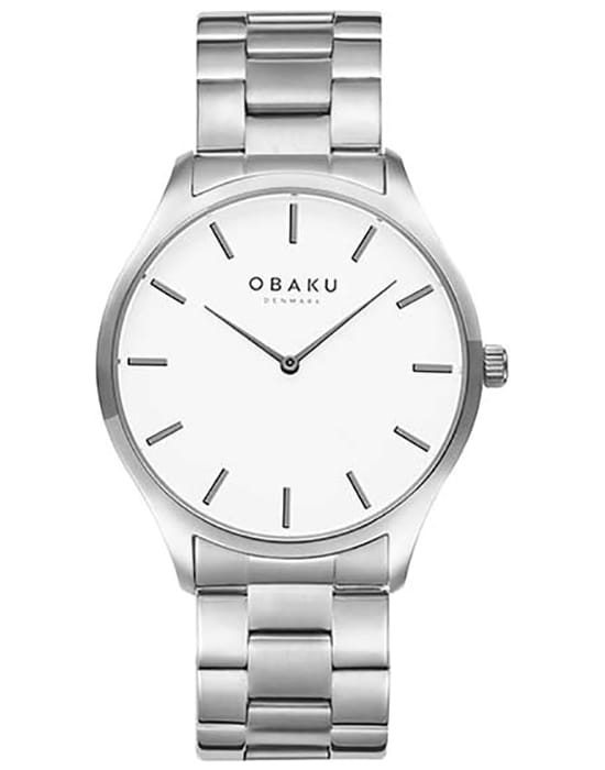 Obaku Obaku Tang Lille V260LXCISC  V260LXCISC кварцевые женские часы белый циферблат, браслет нержавеющая сталь — вид спереди