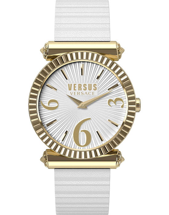 Versus Versace VSP1V0319  VSP1V0319 кварцевые женские часы белый циферблат, браслет кожаный — вид спереди