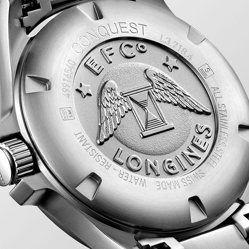 Longines Longines Conquest V.H.P. L3.718.4.96.6 мужские часы синий циферблат на запястье