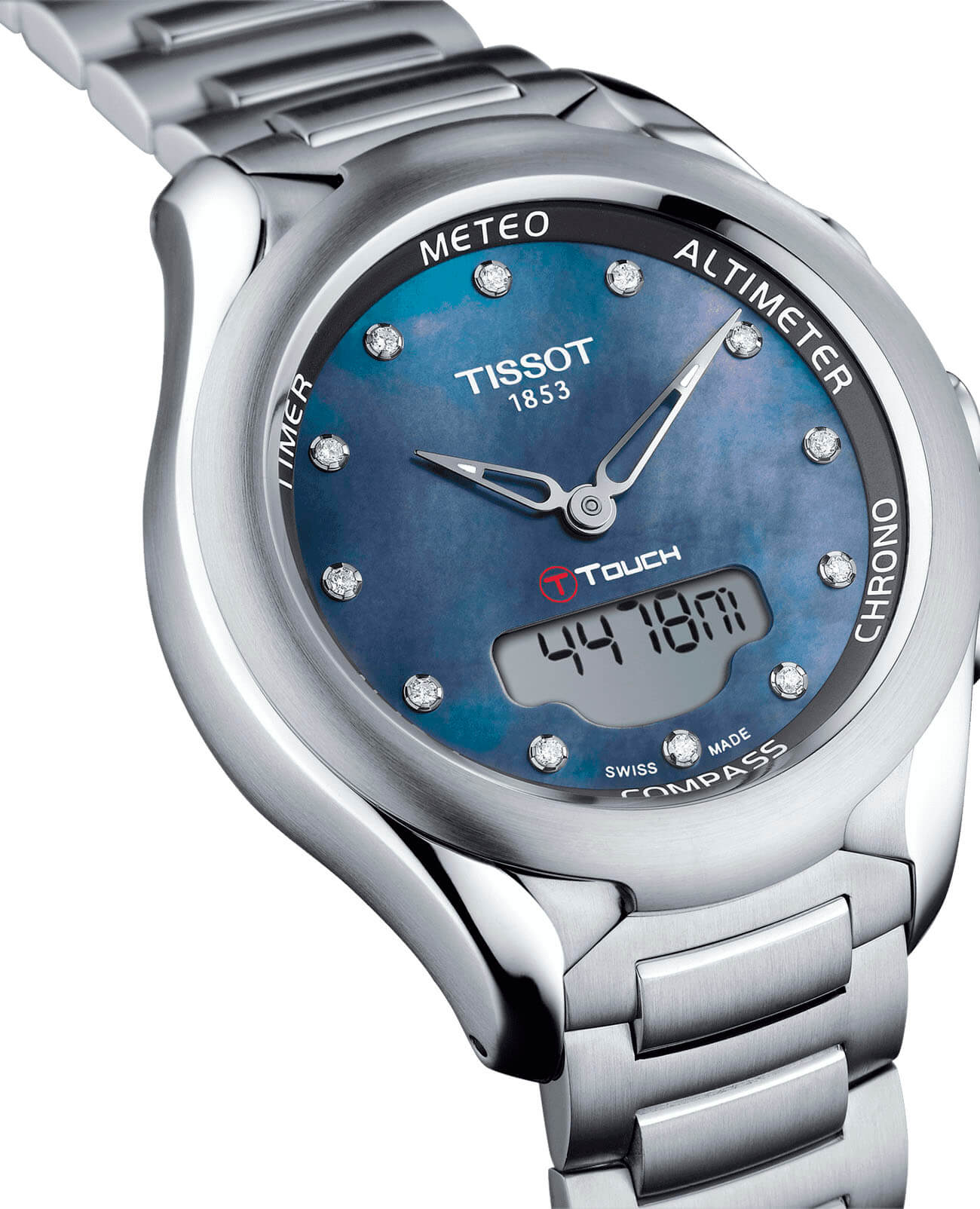 Tissot Tissot T-Touch Lady Solar T075.220.11.106.01 T Touch, наручные женские часы фото под углом