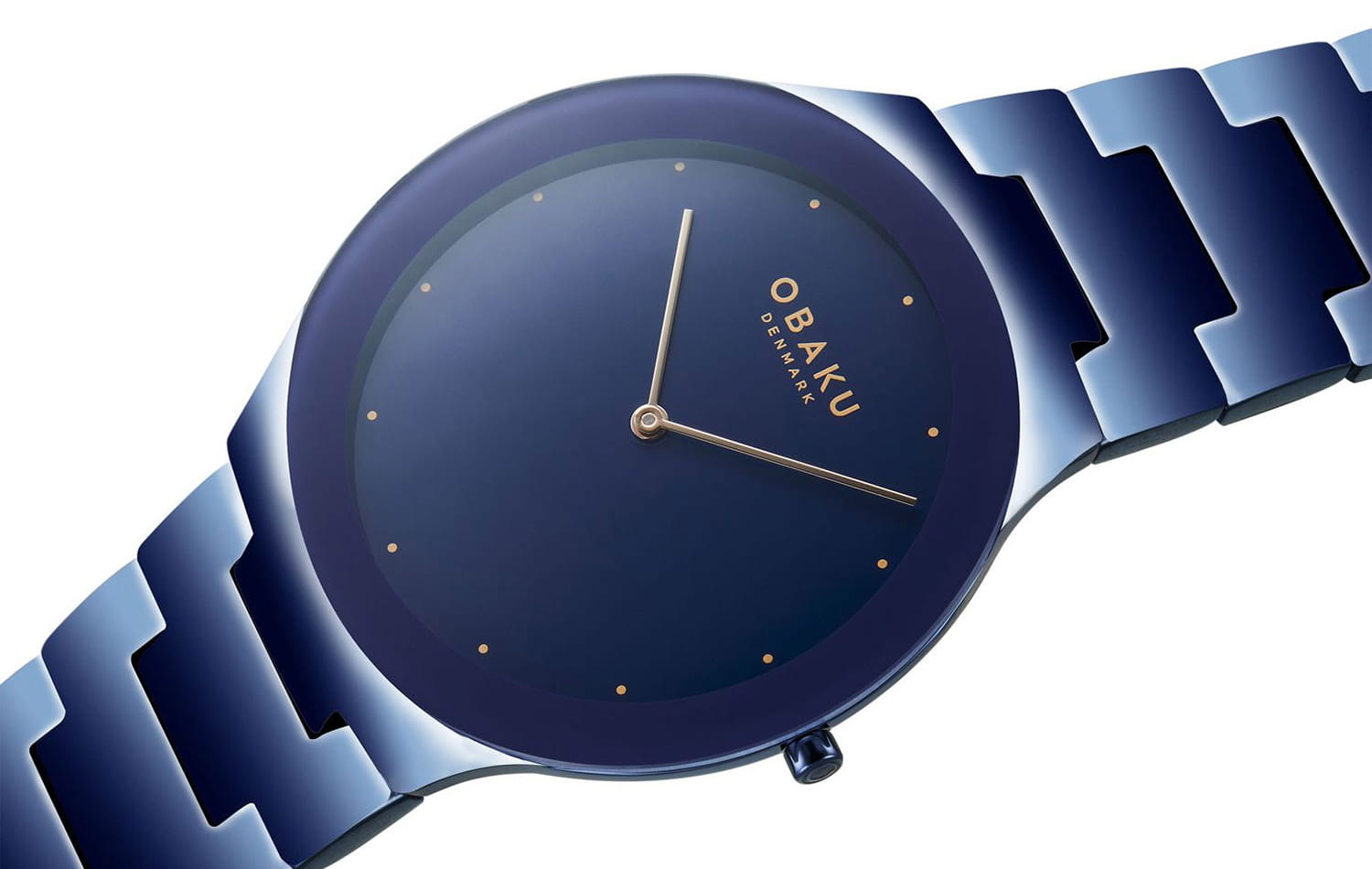Obaku Obaku Links V290GXLLSL,  дания мужские часы на браслете нержавеющая сталь боковой вид