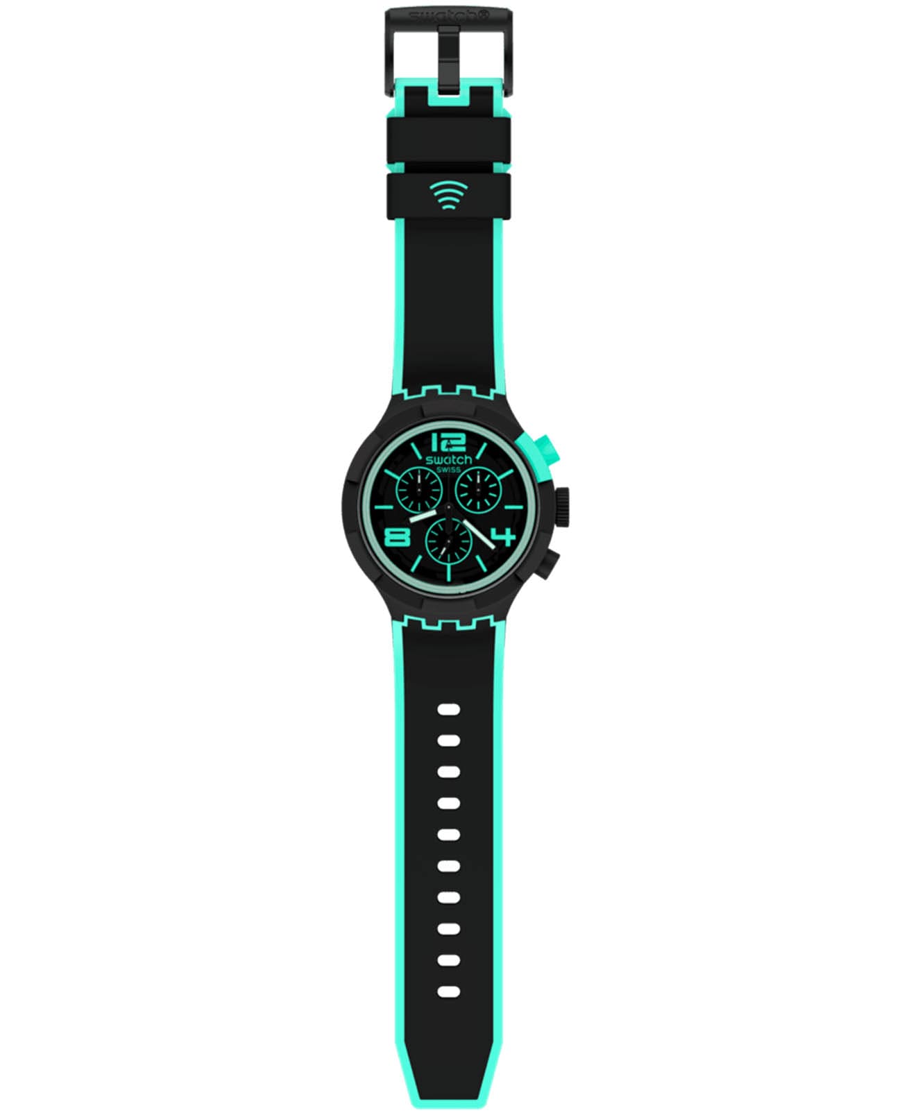 Swatch Swatch Big Bold Chrono Pay! SB02B100-5300, big bold швейцария мужские часы на браслете силикон боковой вид