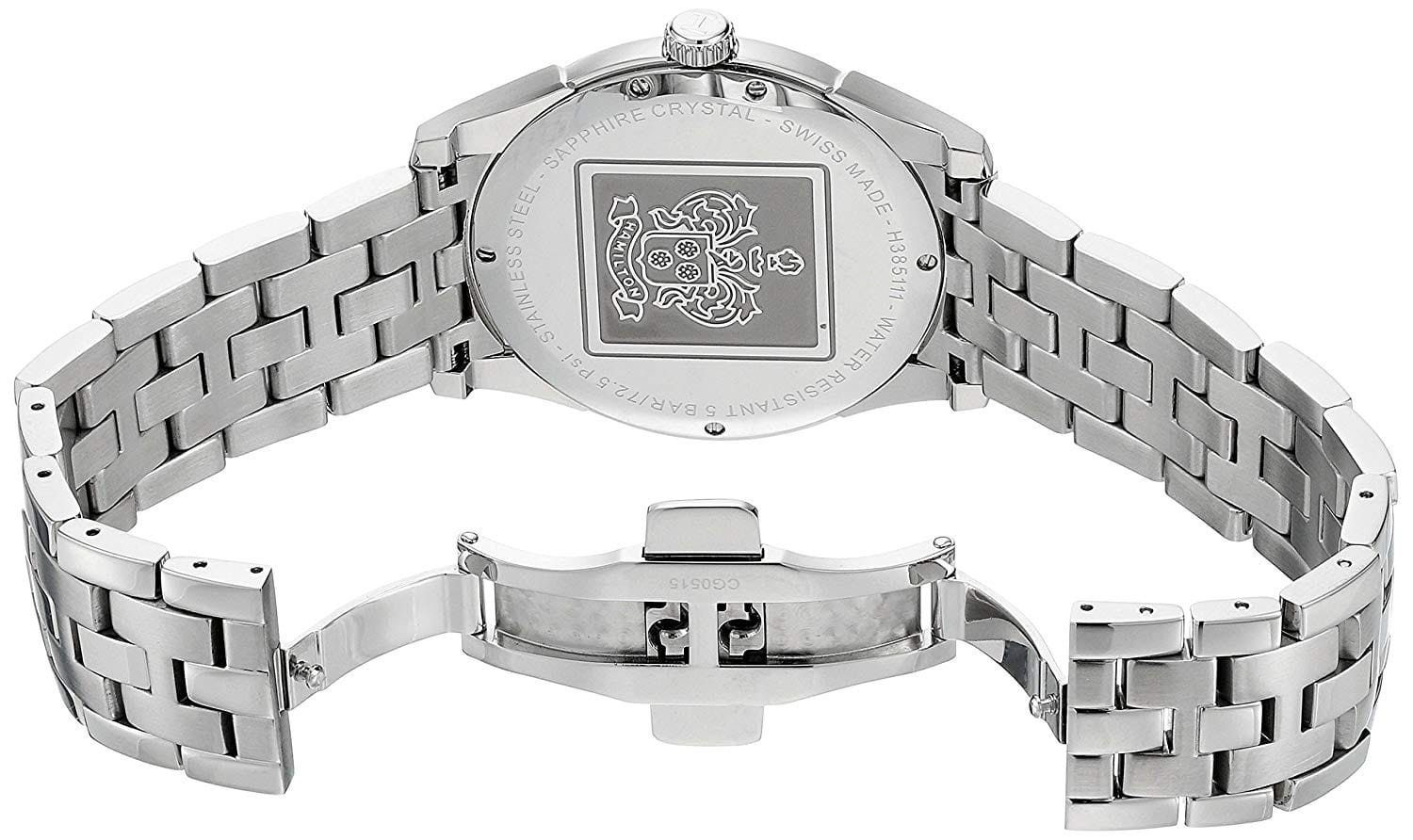 Оригинальные часы Hamilton Hamilton Jazzmaster Thinline Quartz H38511113 кварцевые калибр механизма f06.111 общий вид