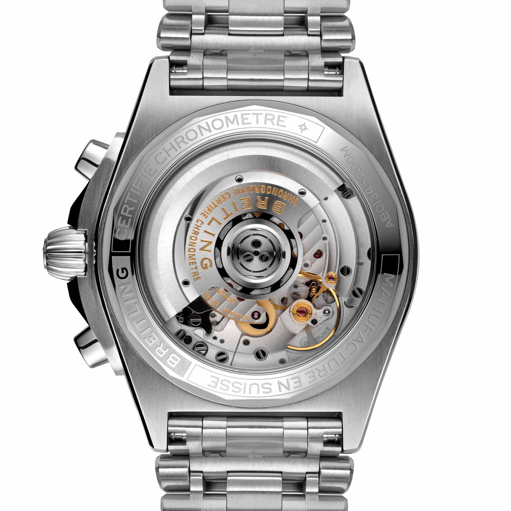 Оригинальные часы Breitling Breitling Chronomat B01 42 AB0134101L1A1 механические калибр механизма мануфактурный механизм breitling caliber b01 общий вид