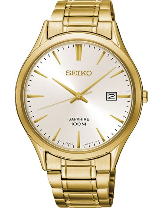 Seiko Seiko Conceptual Series Dress SGEH72P1  SGEH72P1 кварцевые мужские часы шампань циферблат, браслет  — вид спереди