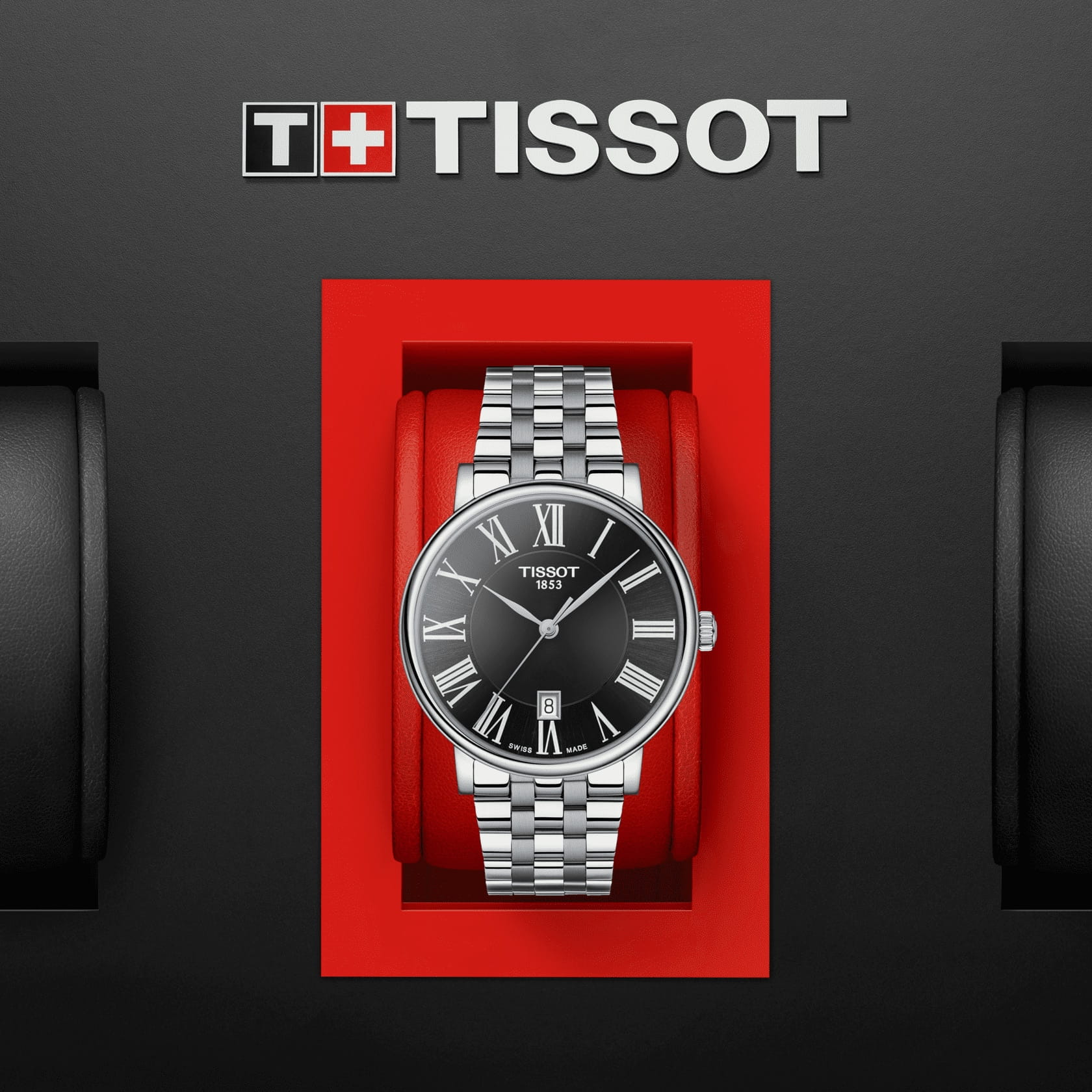 Tissot Tissot Carson Premium T122.410.11.053.00, t-classic швейцария мужские часы на браслете нержавеющая сталь боковой вид