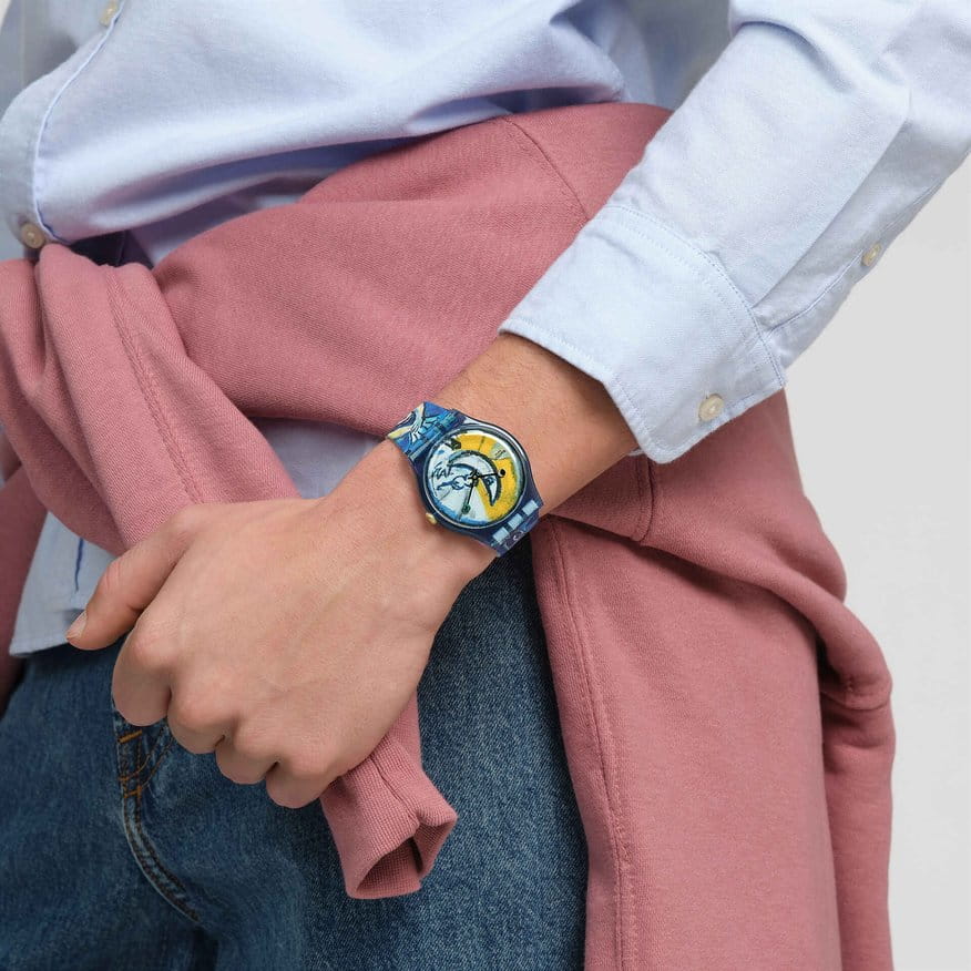 Swatch Swatch New Gent SUOZ365 кварцевые мужские часы часы крупный план  циферблата