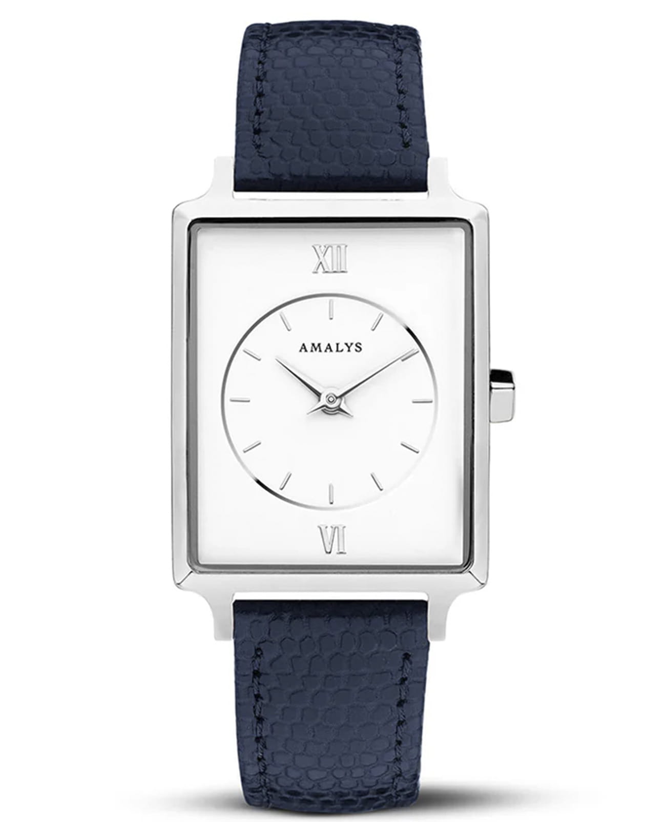 Amalys Amalys Hepburn AMW-155  AMW-155 кварцевые женские часы белый циферблат, браслет кожаный — вид спереди