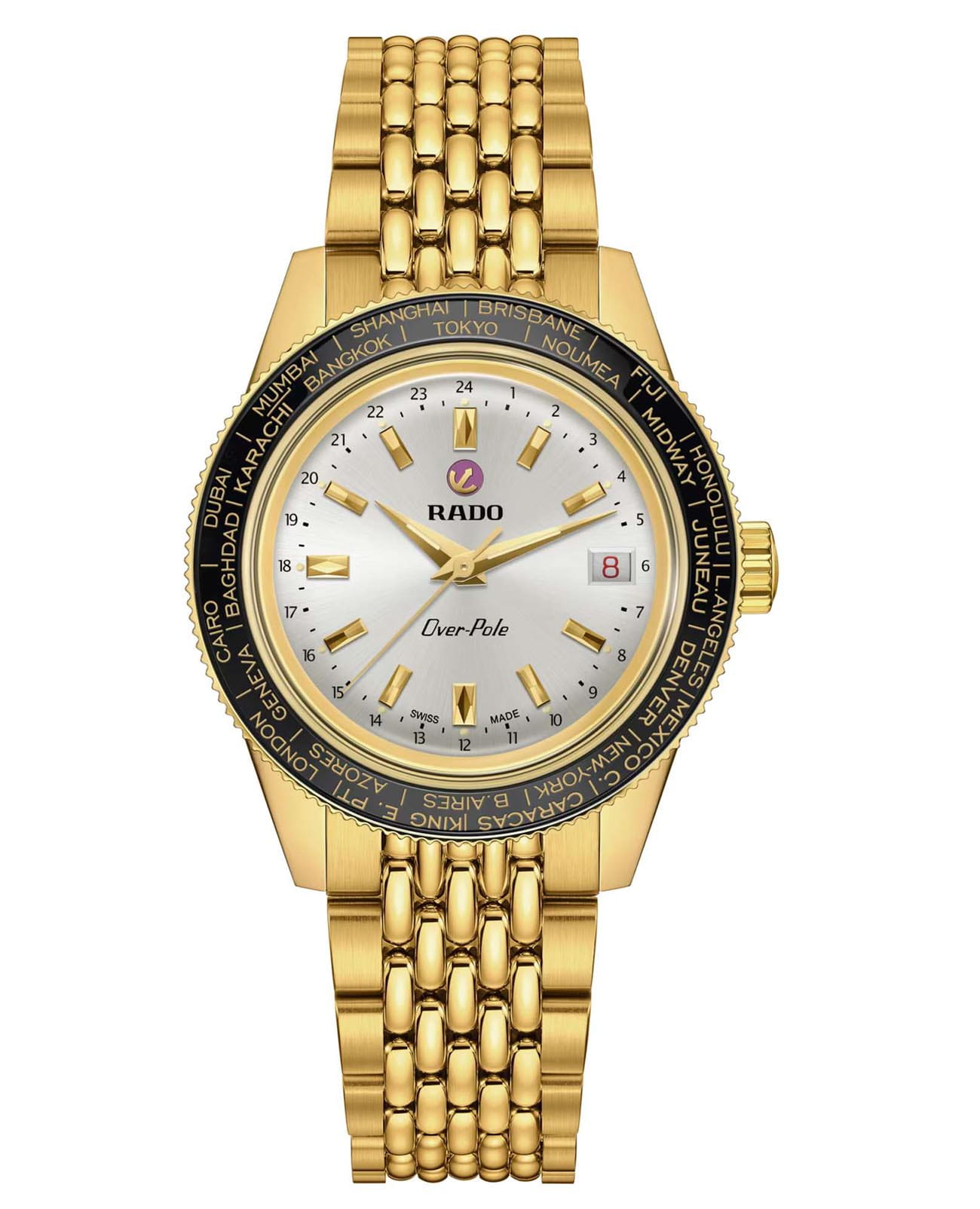 Rado Rado Captain Cook Over-Pole Limited Edition R32193018  R32193018 механические мужские часы белый циферблат, браслет нержавеющая сталь с pvd-покрытием — вид спереди