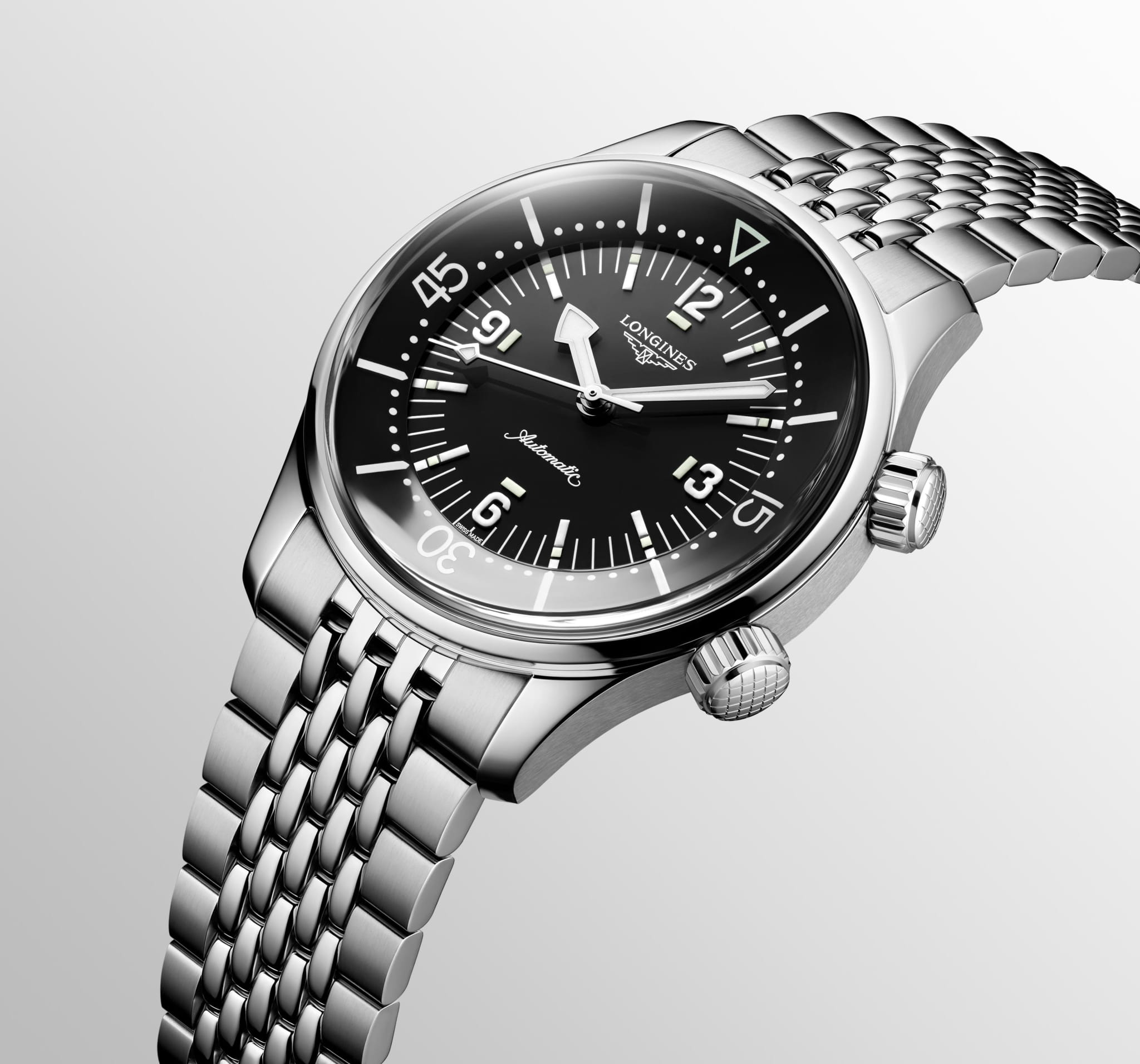 Оригинальные часы Longines Longines Legend Diver L3.764.4.50.6 механические калибр механизма l888 общий вид