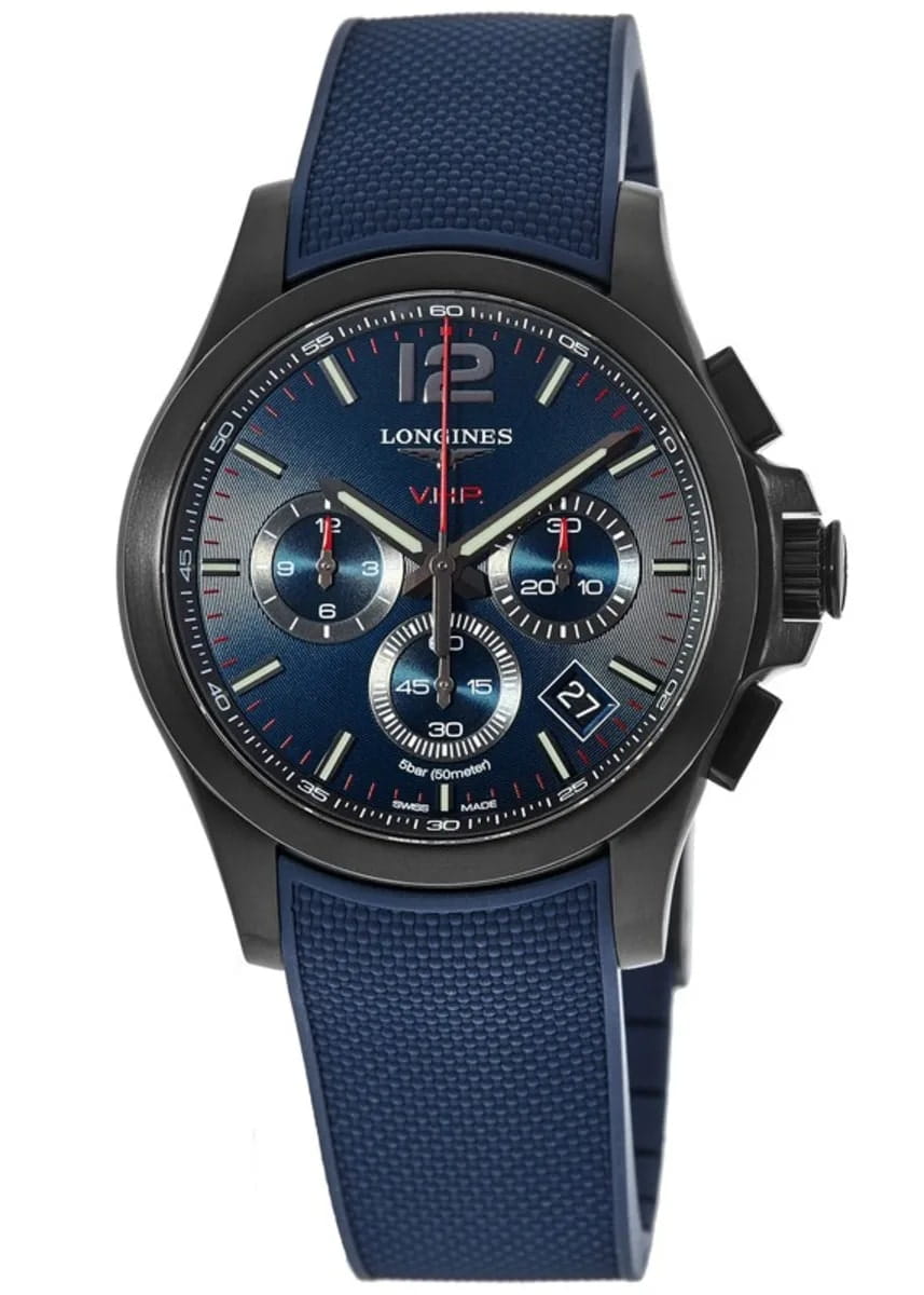 Longines Longines Conquest V.H.P. L3.717.2.96.9 , наручные мужские часы фото под углом