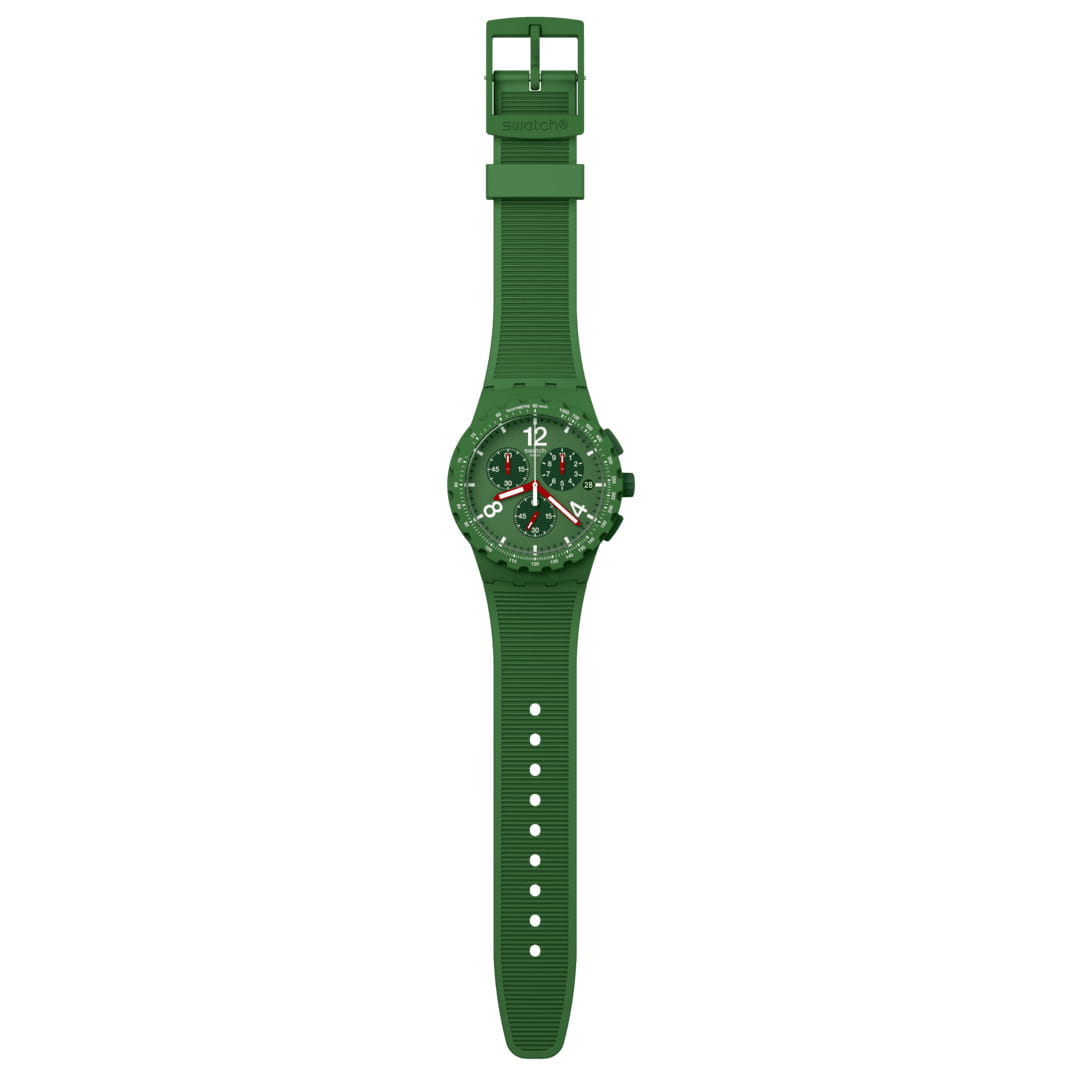 Swatch Swatch Chrono 42 Standard SUSG407, gent швейцария мужские часы на браслете силикон боковой вид
