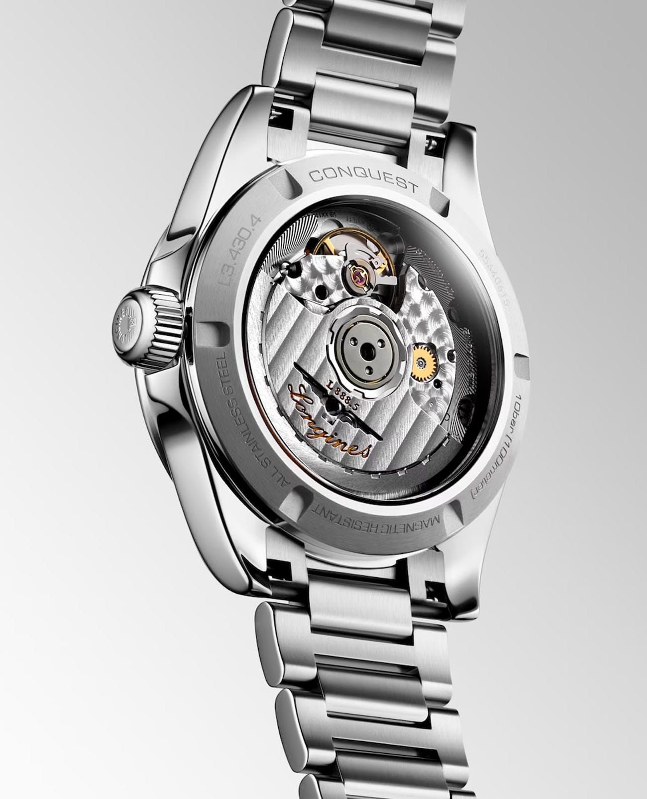 Longines Longines Conquest L3.430.4.72.6 , наручные женские часы фото под углом