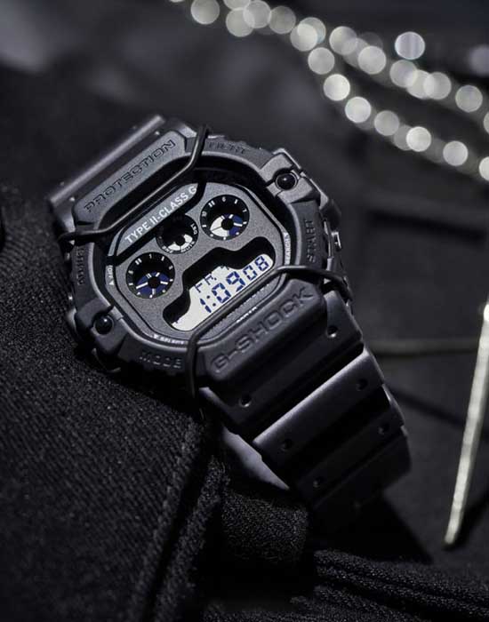 Casio DW-5900NH-1DR мужские часы застежка крупным планом