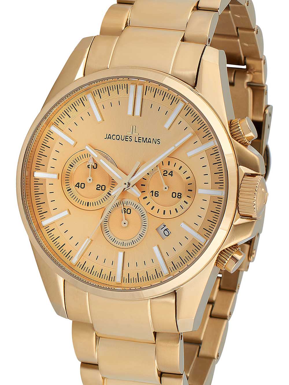 Jacques Lemans Jacques Lemans Sport 1-2119i кварцевые мужские часы часы крупный план золотой циферблата