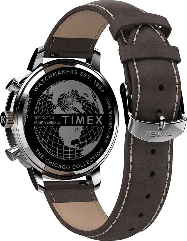 Timex Timex Chicago TW2U38800 кварцевые мужские часы часы крупный план серебристый циферблата