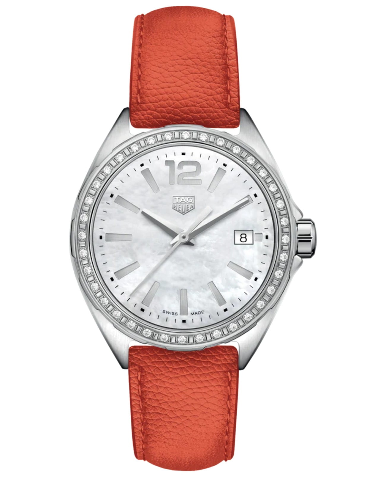 TAG Heuer TAG Heuer Formula 1 WBJ131A.FC8250  WBJ131A.FC8250 кварцевые женские часы белый циферблат, браслет кожаный — вид спереди