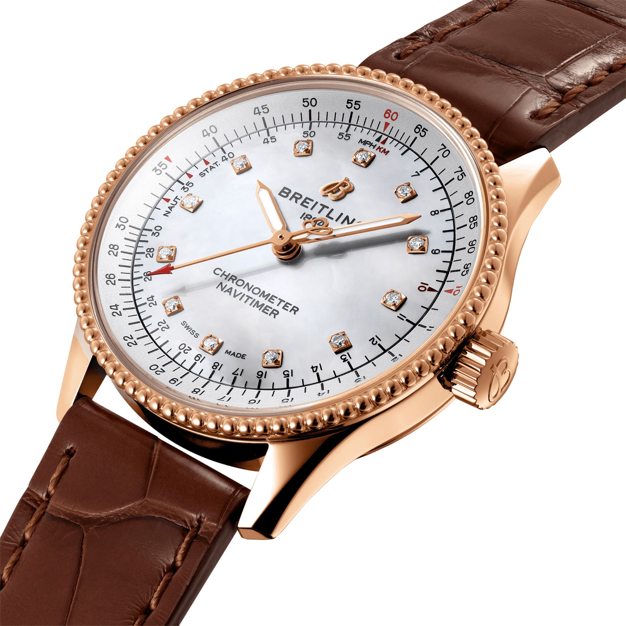 Breitling Breitling Navitimer Automatic 35 R17395211A1P2 , наручные женские часы фото под углом