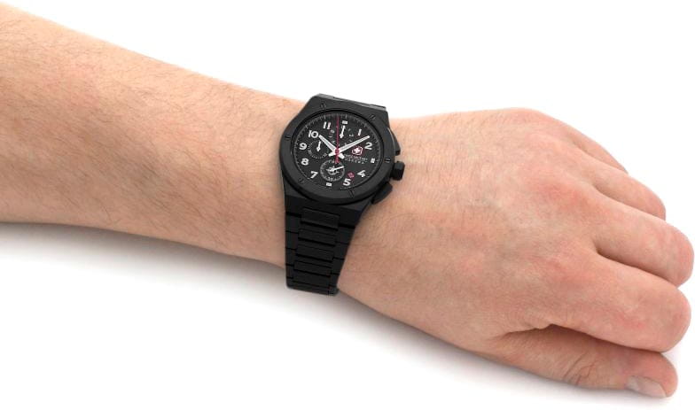 Swiss Military Hanowa Swiss Military Hanowa Aerograph SMWGI2102031 кварцевые мужские часы часы крупный план черный циферблата