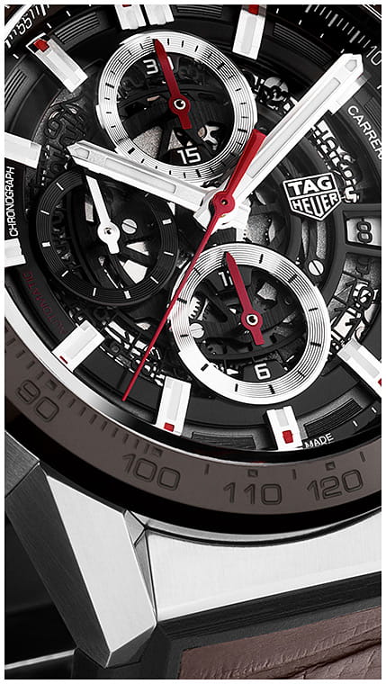 TAG Heuer TAG Heuer Carrera CAR201U.FC6405, carrera швейцария мужские часы на браслете кожаный боковой вид