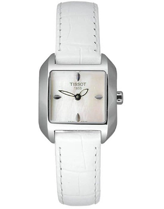 Tissot Tissot T-Trend T-Wave T02.1.255.71 T Wave T02125571 кварцевые женские часы перламутровый циферблат, браслет кожаный — вид спереди