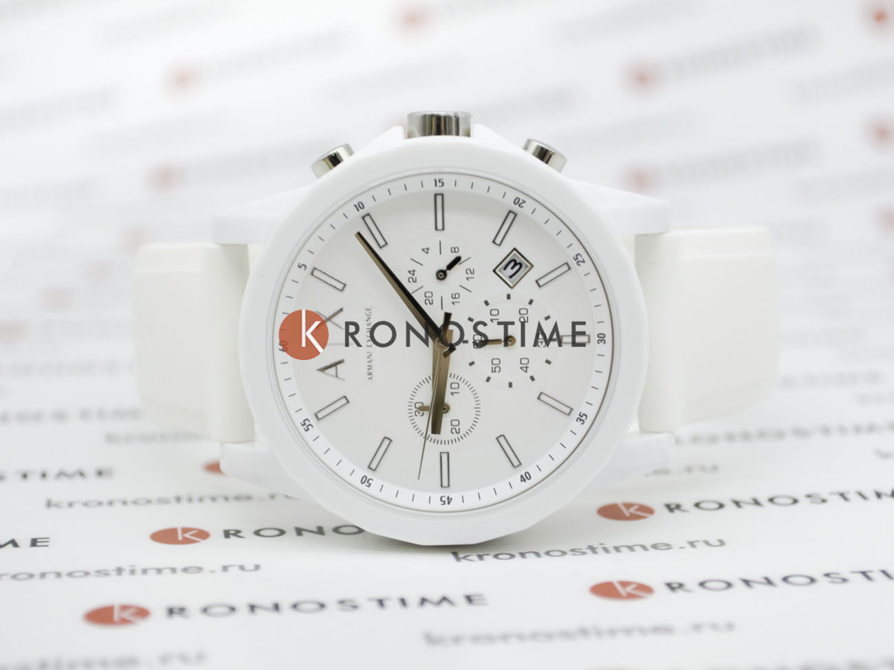 Armani Exchange Armani Exchange Cayde  AX1325,  италия мужские часы на браслете силикон боковой вид