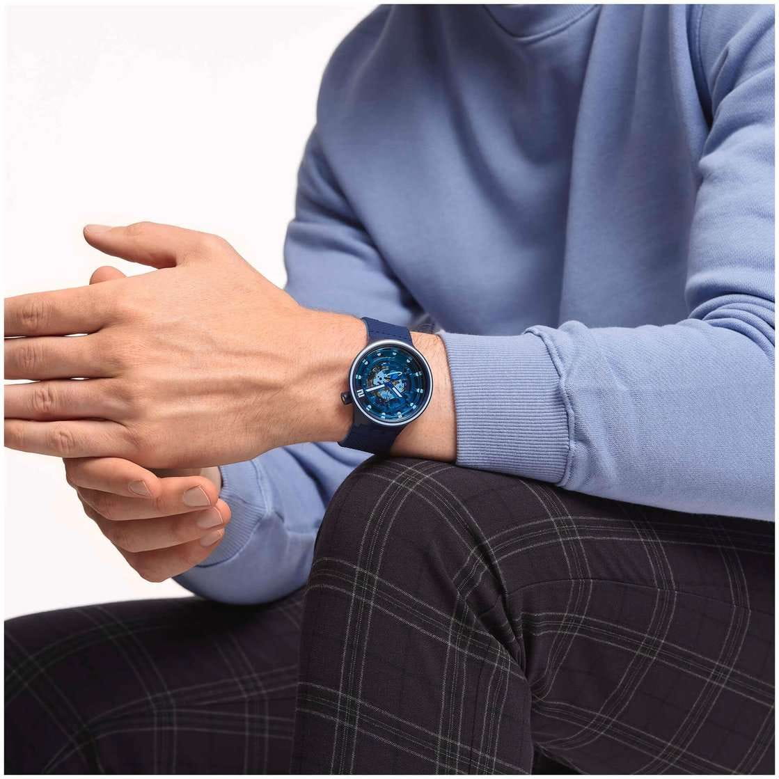 Оригинальные часы Swatch Swatch Big Bold Lacquered SB01N101 кварцевые калибр механизма  общий вид