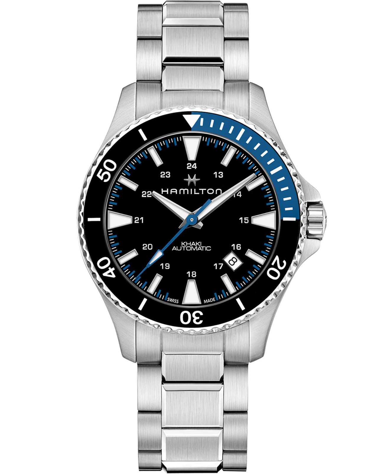 Hamilton Hamilton Khaki Navy Scuba H82315131 швейцария наручные мужские часы заводная головка с логотипом Hamilton