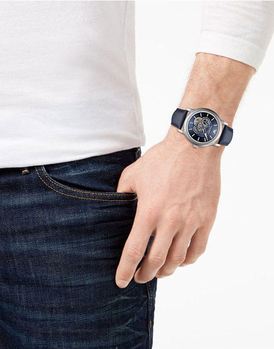 Emporio Armani Emporio Armani AR60011 мужские часы синий циферблат на запястье