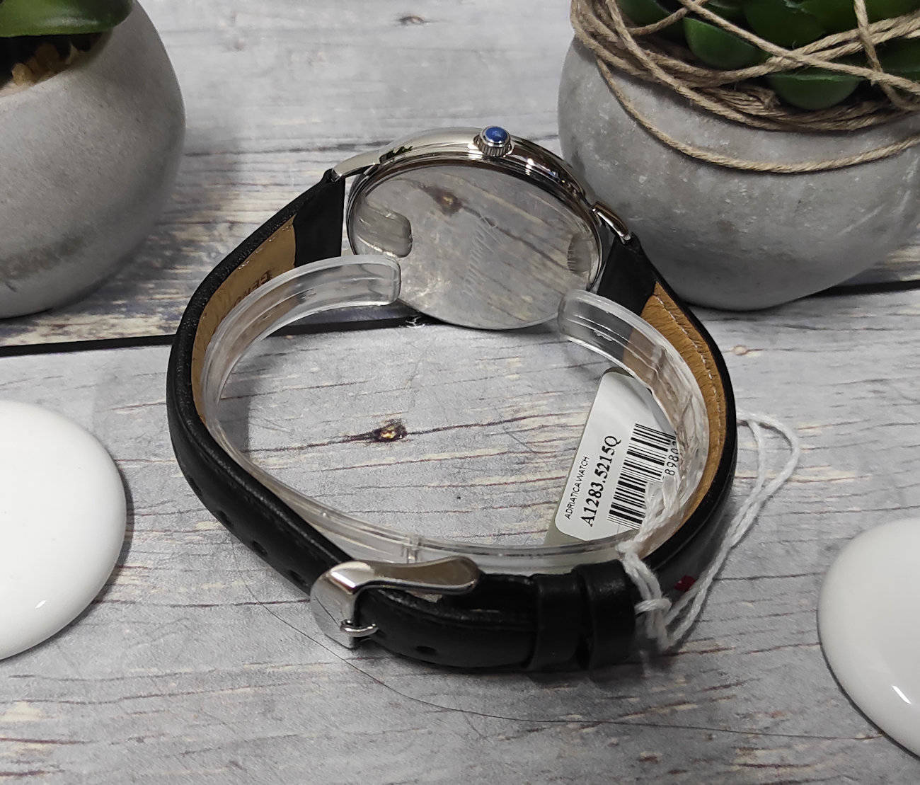 Adriatica Adriatica Pairs A1283.5215Q,  швейцария мужские часы на браслете кожаный боковой вид