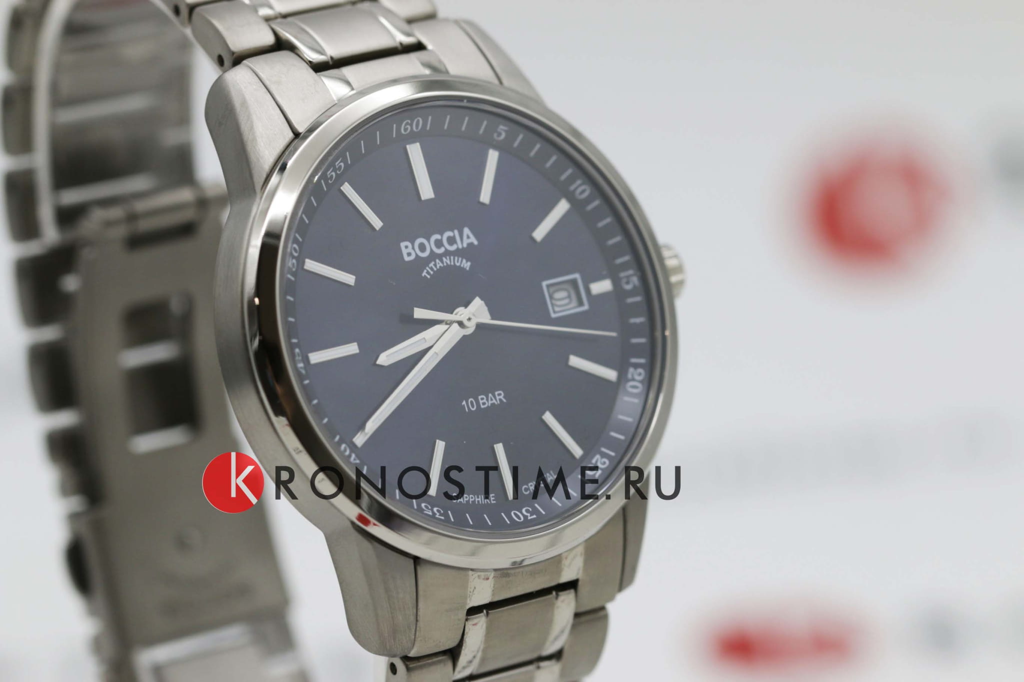 Boccia Titanium Boccia Titanium Circle-Oval 3633-04 кварцевые мужские часы часы крупный план синий циферблата