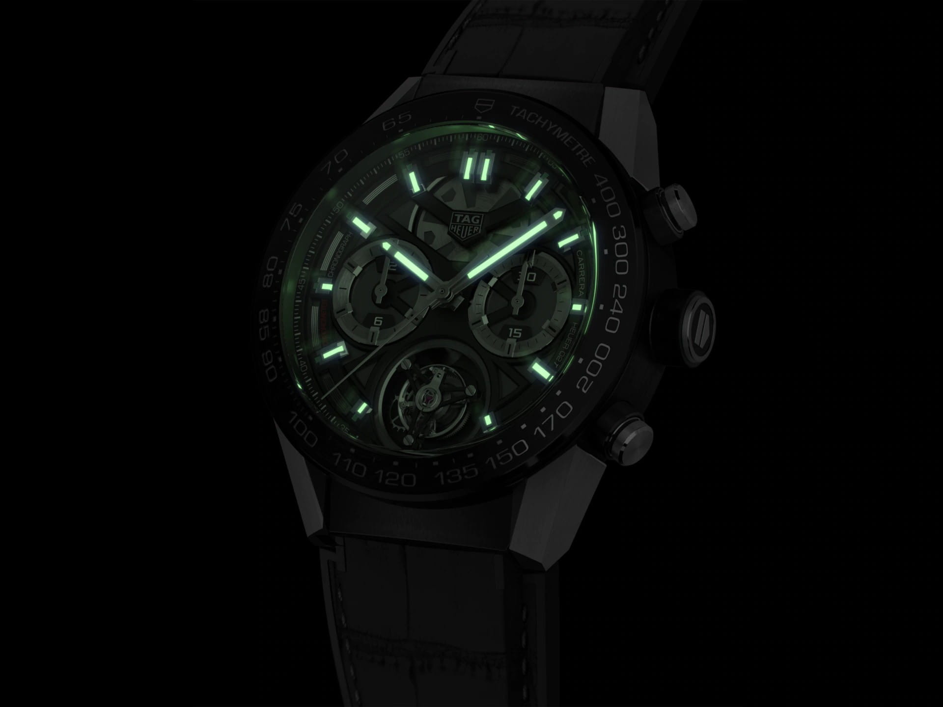 TAG Heuer TAG Heuer Carrera CAR5A8Y.FC6377 механические мужские часы часы крупный план черный циферблата